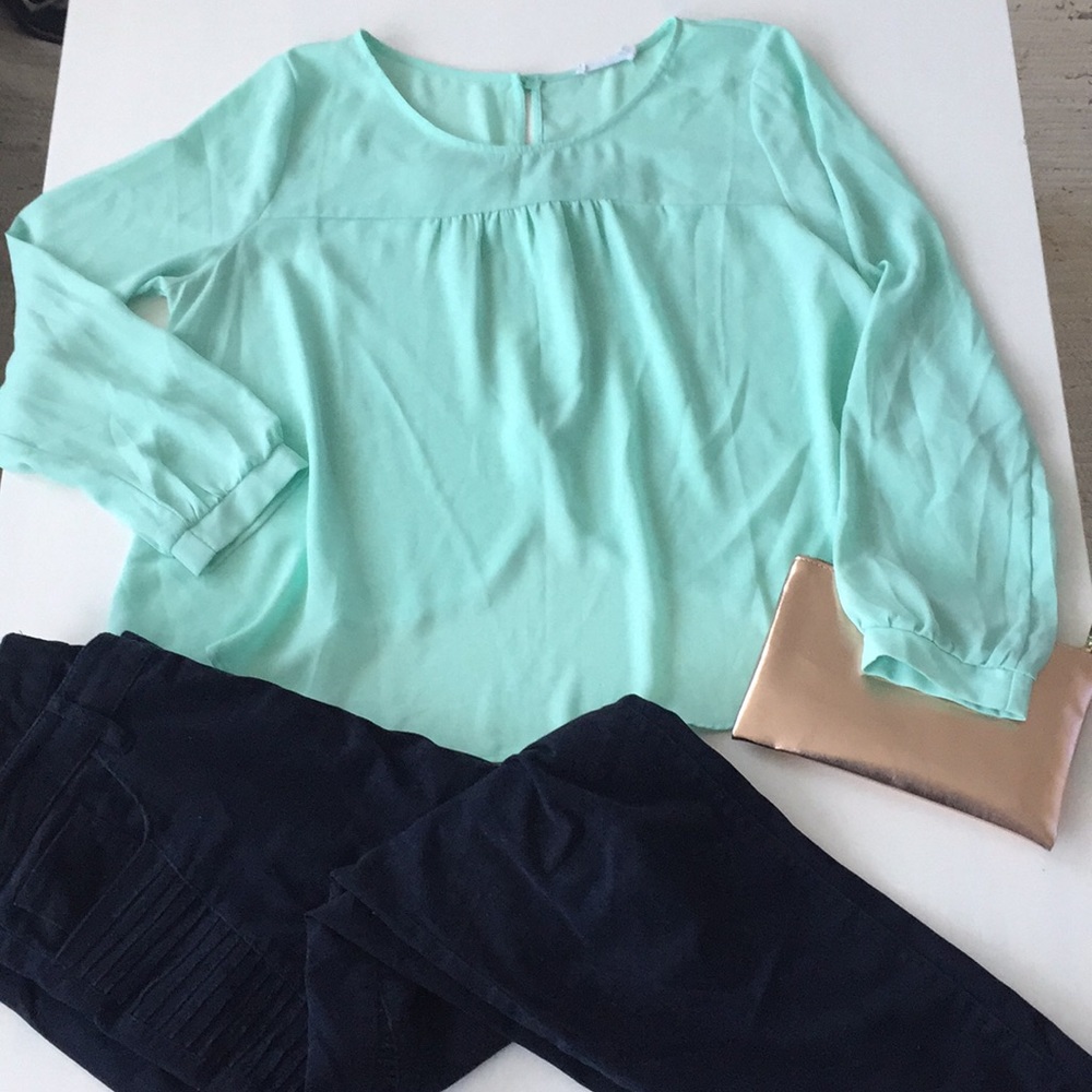 Mint Flyaway Blouse